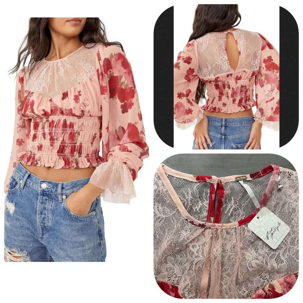NWT Free people Daphne Blouse